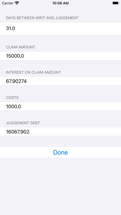 Propter Diem Claim Calculator