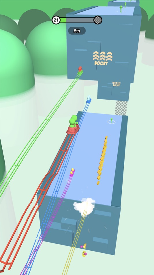 #4. Rolly Rails 3D (iOS) Podle: Entity3 Limited