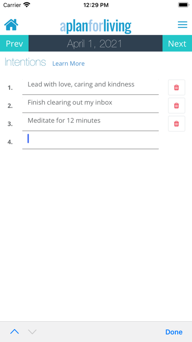 A Plan For Living Screenshot