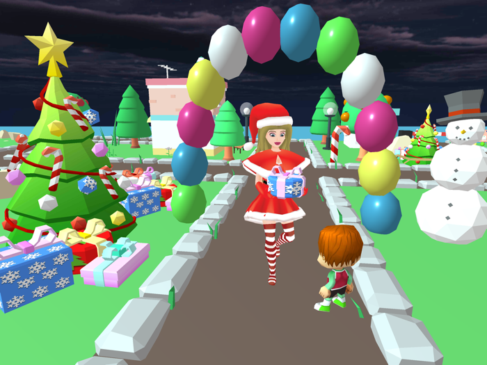 Christmas Santa Girl Car Drive