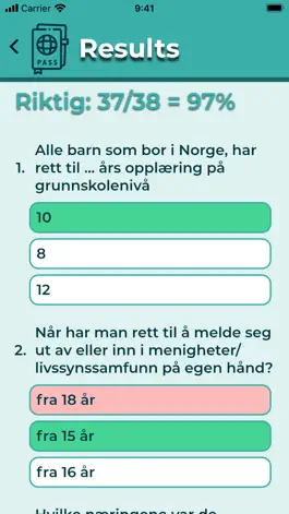 Game screenshot Samfunnsprøve Citizenship test hack