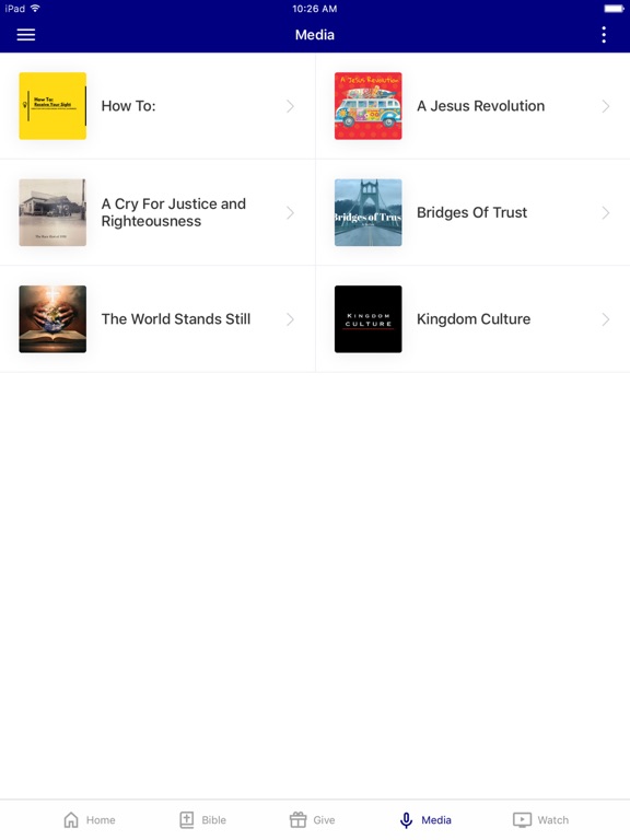 Mt. Olivet Baptist Church iPad screenshot 2 - Education app