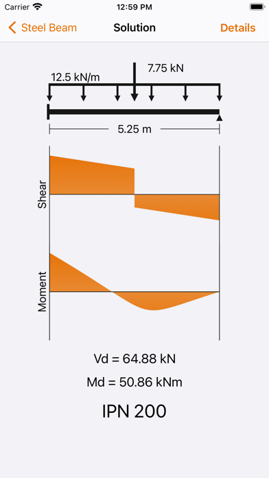 Calculador de Vigas screenshot 3