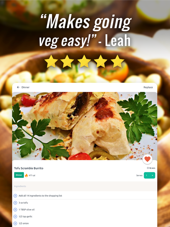 Screenshot #6 pour Vegan Meal Plan & Food Recipes
