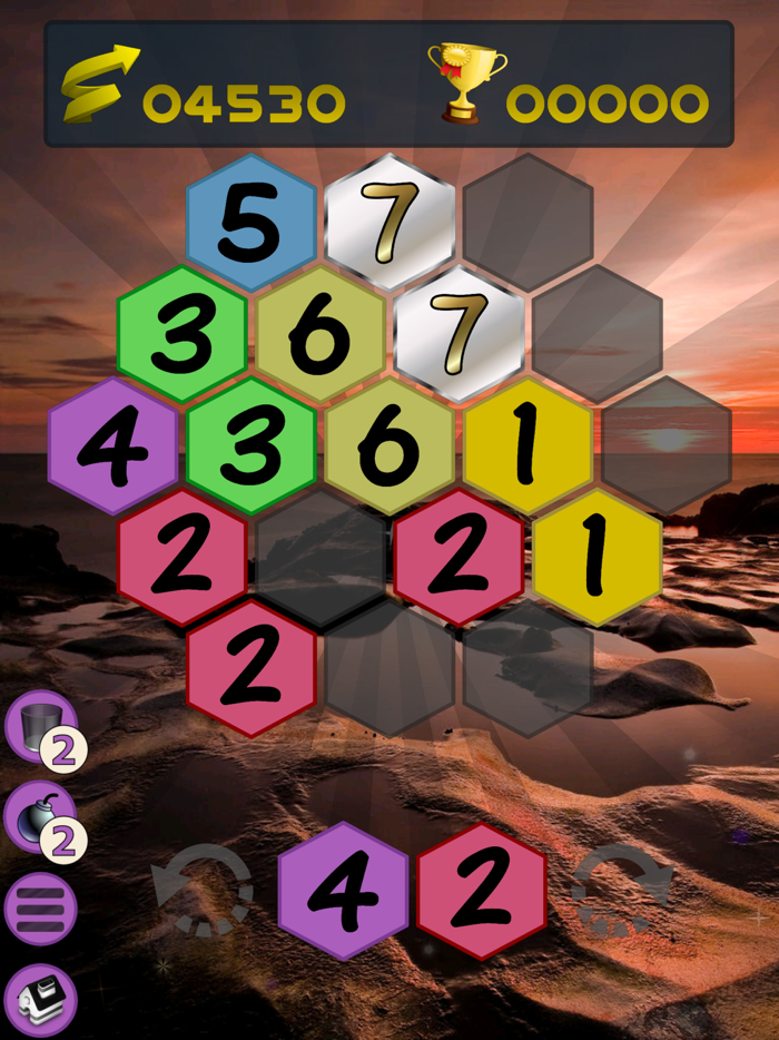 Get To 7 hexa puzzle game