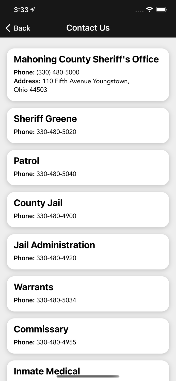 Mahoning County Sheriff Ohio