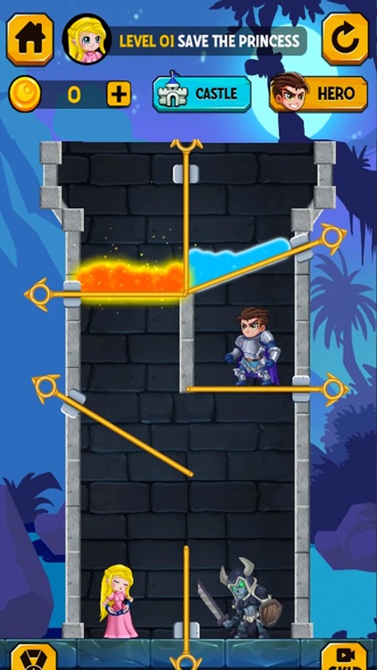 Hero Saves Princess Pull Pin