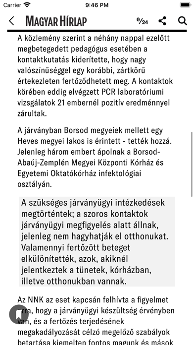 Magyar Hírlap Online iPhone screenshot 3 - News app