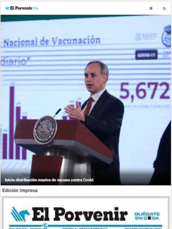 El Porvenir MX iPad screenshot 1 - News app