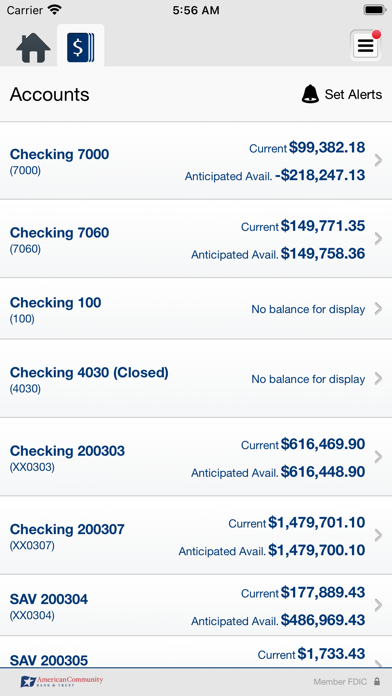 American Community Bank Biz Screenshot