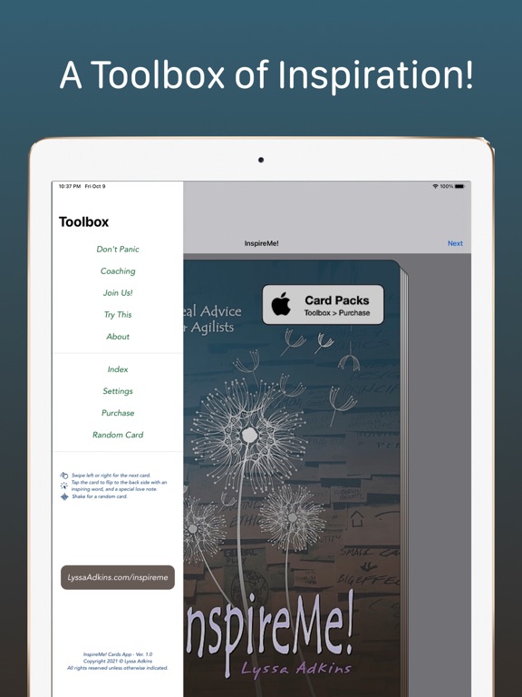 InspireMe! Cards iPad screenshot 7 - Business app