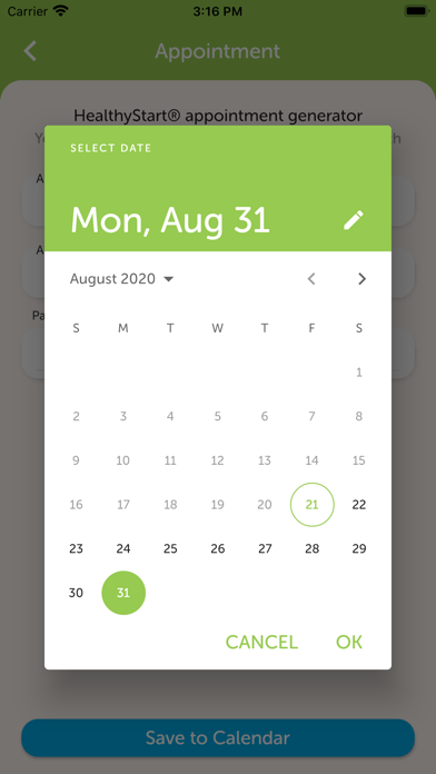 HealthyStart Patients Screenshot