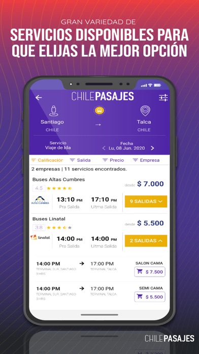 ChilePasajes Screenshot