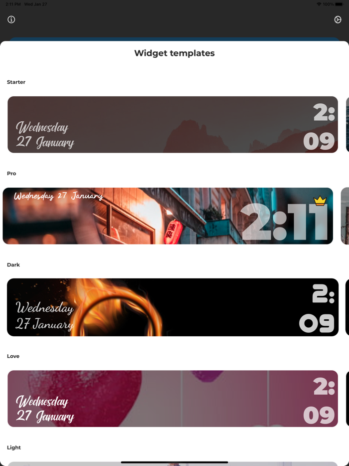 Date and Time Widget
