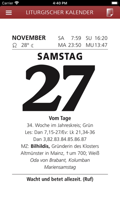Liturgischer Kalender 2021 by B. Kühlen Verlag