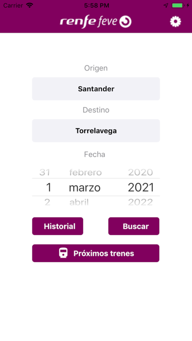 Horarios Renfe Feve Screenshot