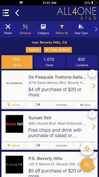 All4One Discount App Screenshot