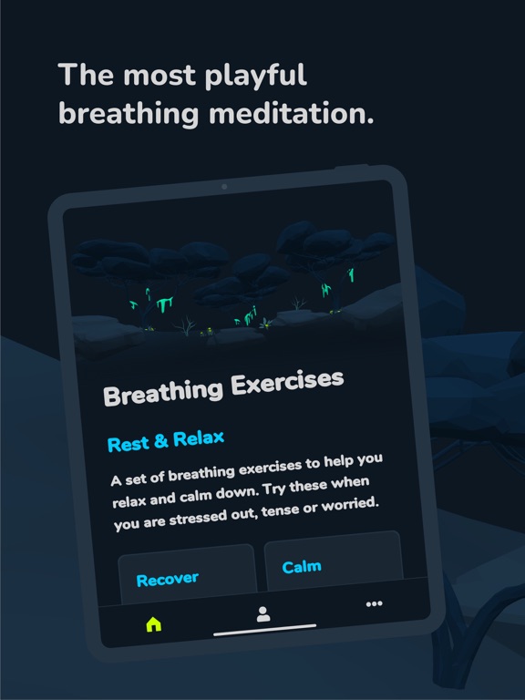 Flowborne - Breathing Journeys iPad screenshot 1 - Health & Fitness app