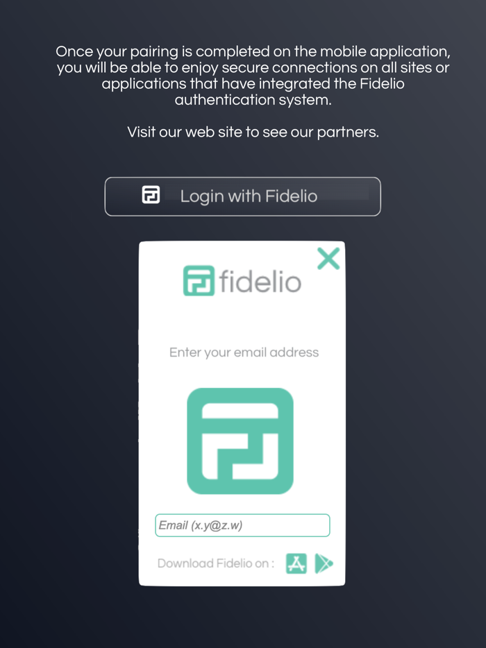 Fidelio Password-less Login