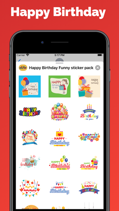 Happy Birthday stickers cardsのおすすめ画像1