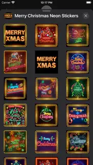 merry christmas neon stickers iphone screenshot 2