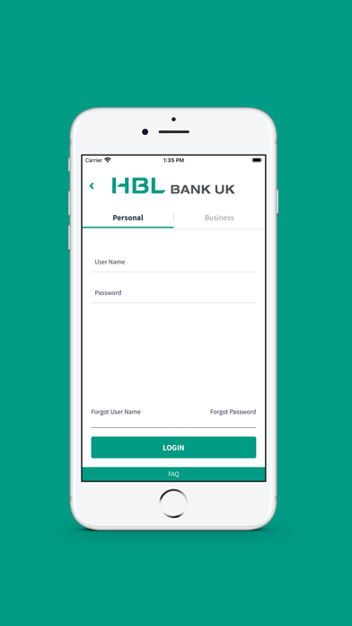 HBL Bank UK Mobile Banking Screenshot