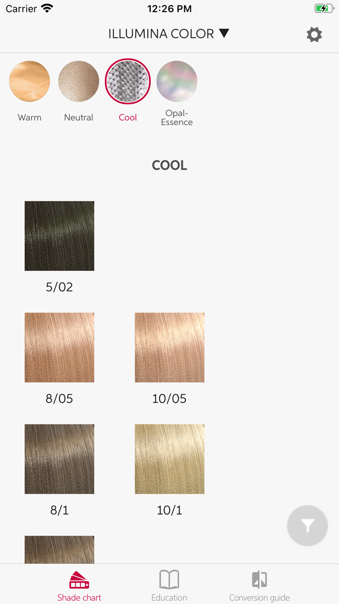 Wella Professionals ShadeChart