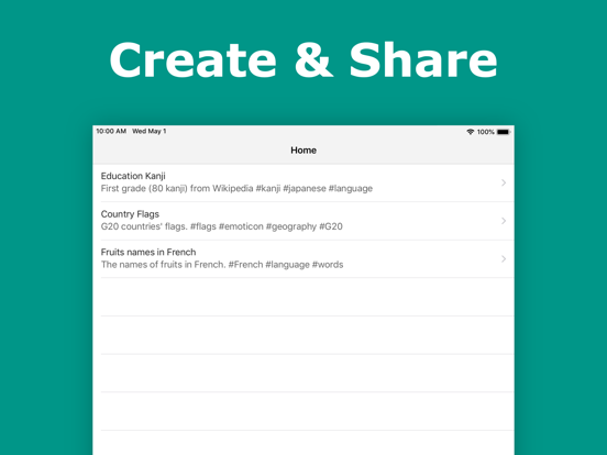 FlashCards - study flash cards iPad screenshot 4 - Education app