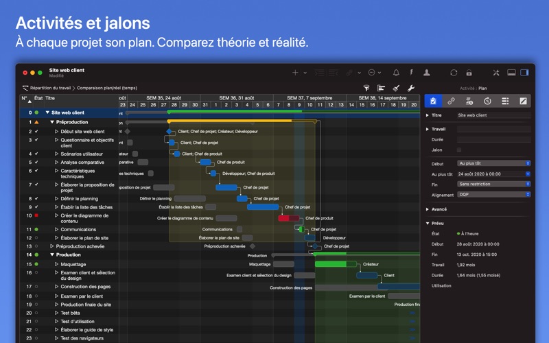 Screenshot #1 pour Merlin Project: Gantt & Kanban