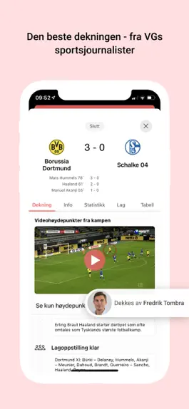 Game screenshot VG Live - sportsresultater apk