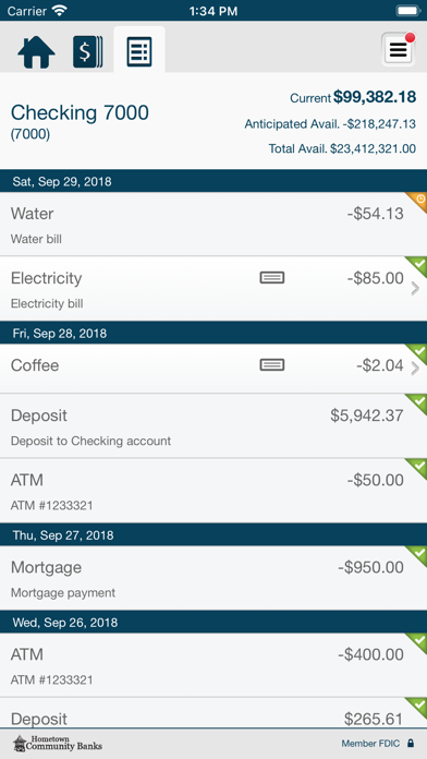 Hometown Business Banking Screenshot