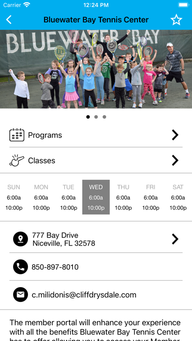 Bluewater Bay Tennis Center Screenshot