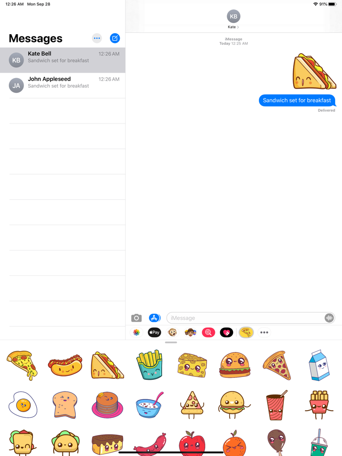 Kawaii Set Meals Stickers