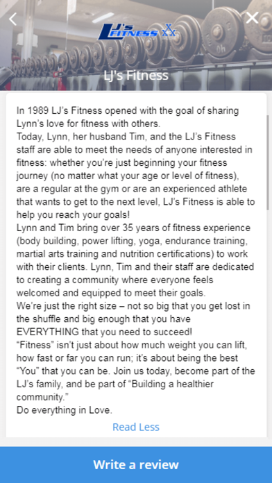 LJ's Fitness Screenshot