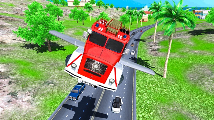 Real Flying Fire Truck Robot