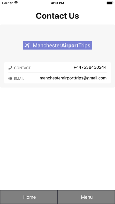 Manchester Airport Trips Screenshot
