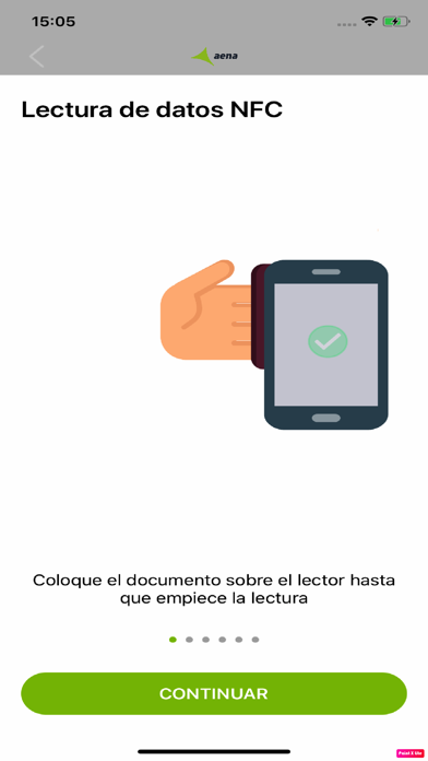 Aena. Registro biométrico Screenshot
