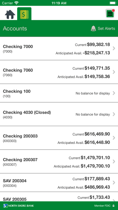 North Shore Bank Business Screenshot