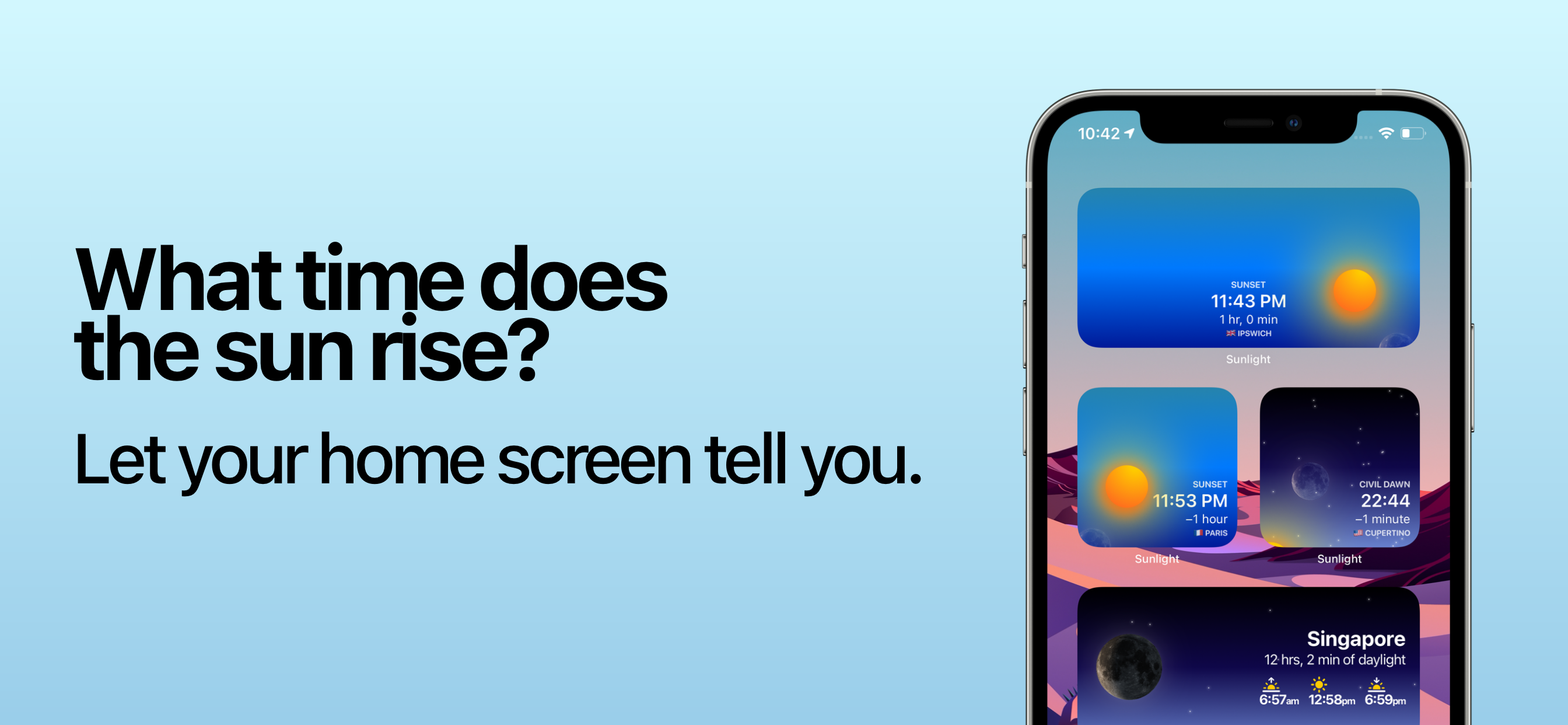 Sunlight − Rise & Set Times