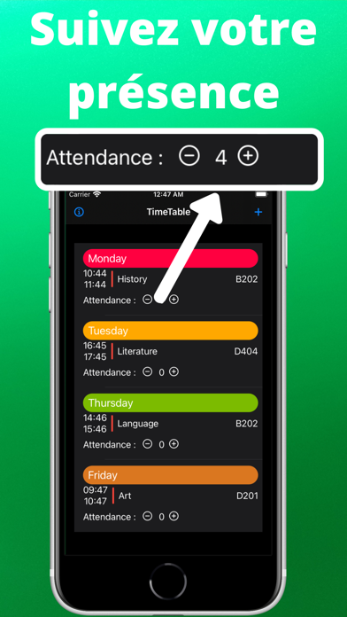 Screenshot #1 pour Classeroom Horaire & Rappel