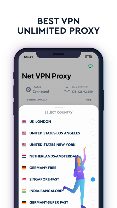 Screenshot #1 pour NetVPN Adblock Proxy Unlimited