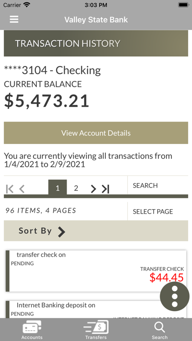 VSB Mobile-Valley State Bank Screenshot