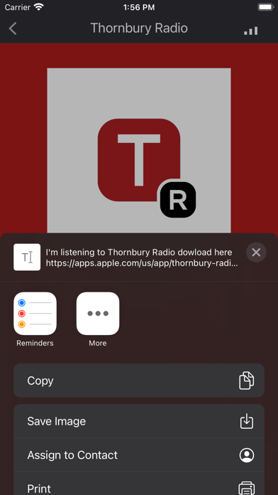 Thornbury Radio Screenshot