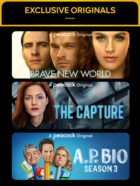 iPad Image of Peacock TV