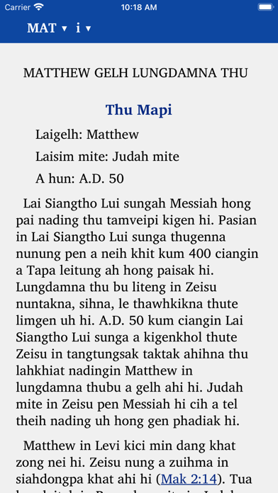 Zokam Standard Bible Screenshot