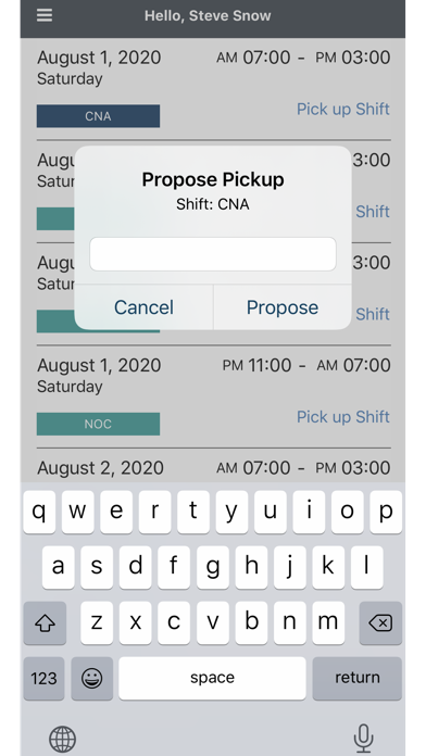 EasyShifts Screenshot