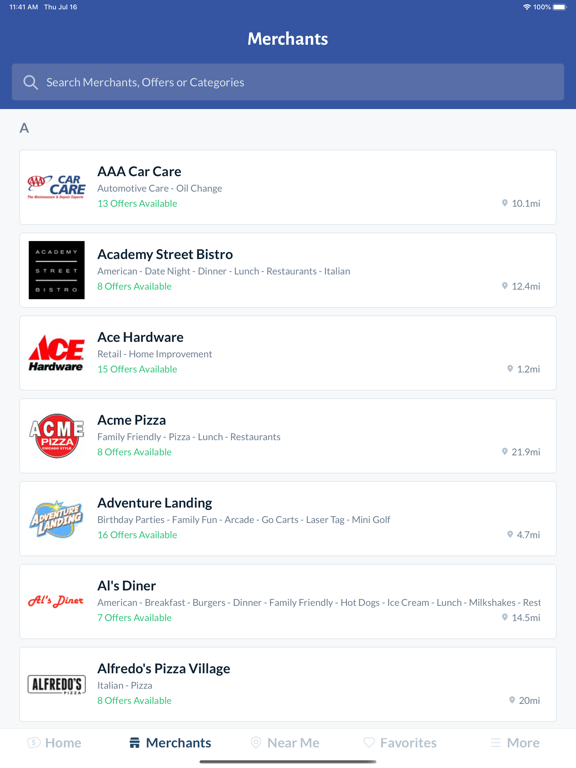 GoPlaySave Triangle iPad screenshot 3 - Food & Drink app