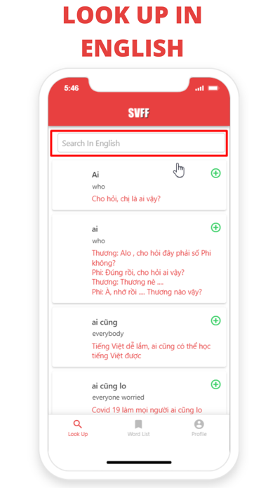 SVFF Dictionary Screenshot