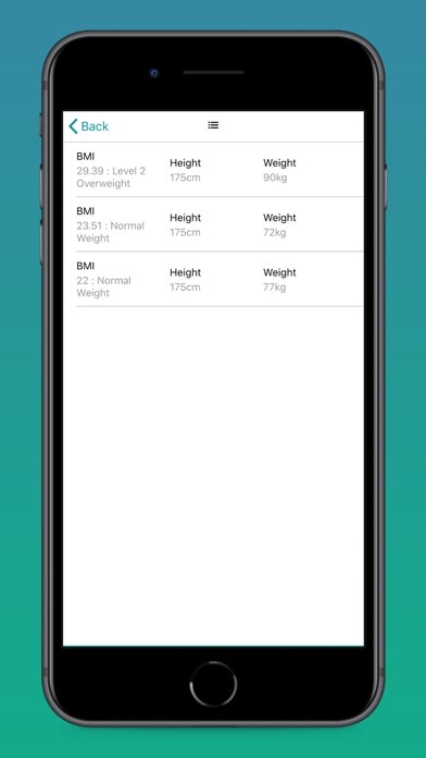 BMI Calculator for Women & Men Screenshot
