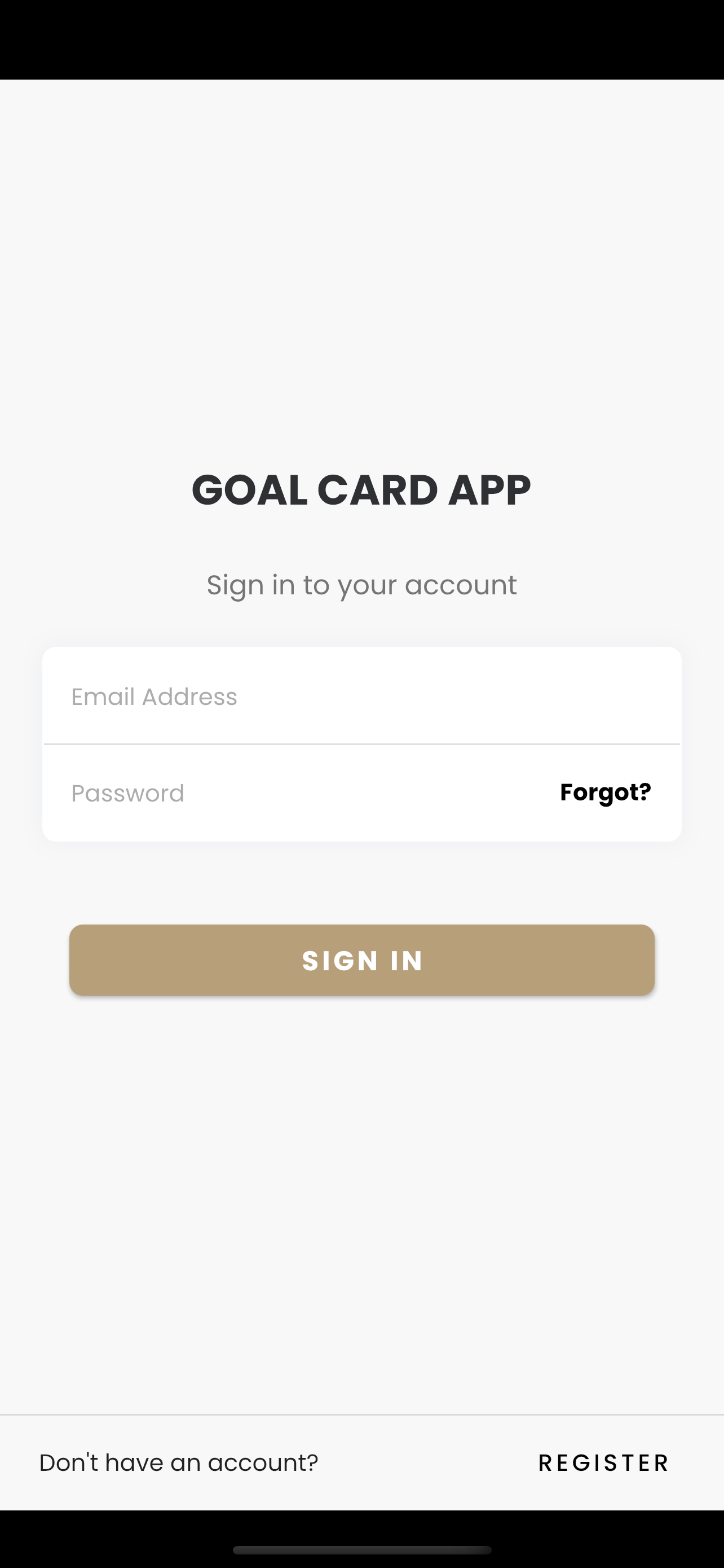 Goal Card App